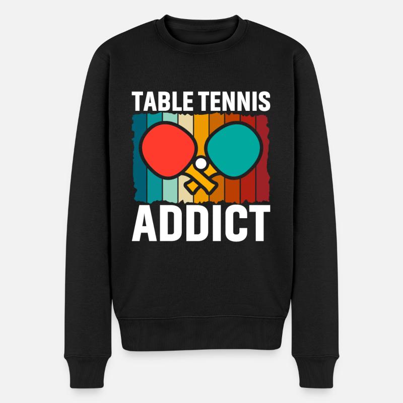 Accro au tennis de table - Pull Premium bio Homme - noir