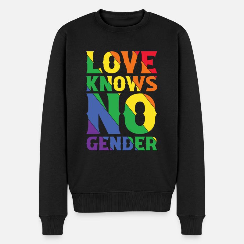 L’amour n’a pas de genre - Pull Premium bio Homme - noir