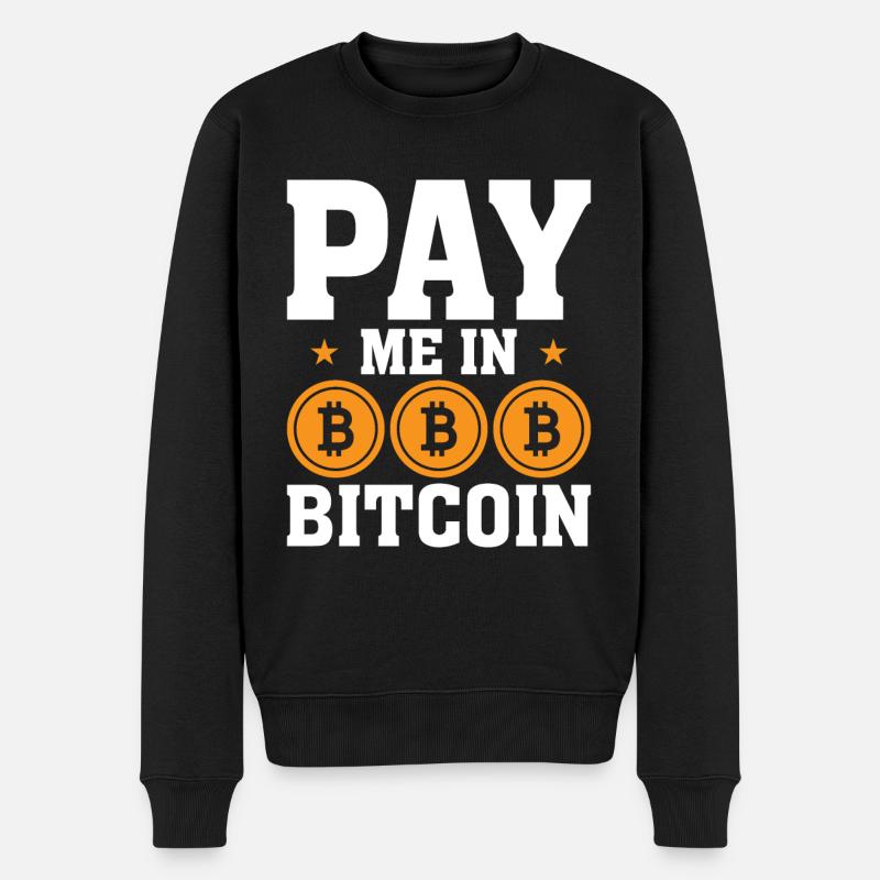 Me payer en Bitcoin - Pull Premium bio Homme - noir