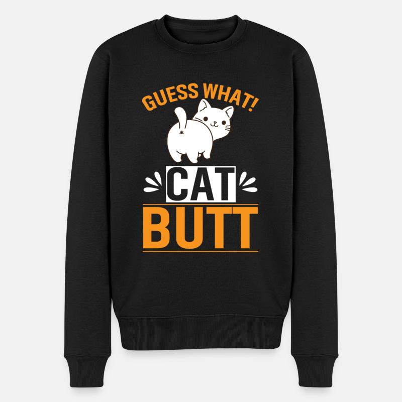 Devine quoi! Cul de chat - Pull Premium bio Homme - noir