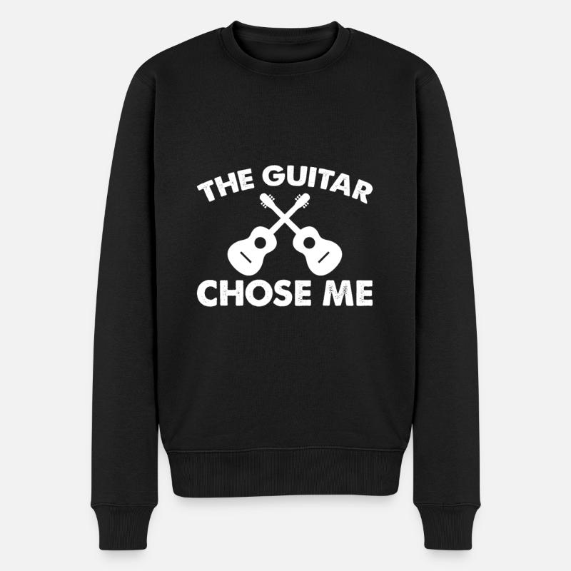 Die Gitarre Hat Mich Gewählt. - Männer Premium Bio Pullover - Schwarz