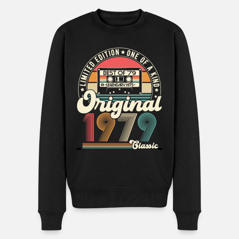 Original 1979 rétro Vintage Vintage anniversaire - Pull Premium bio Homme - noir
