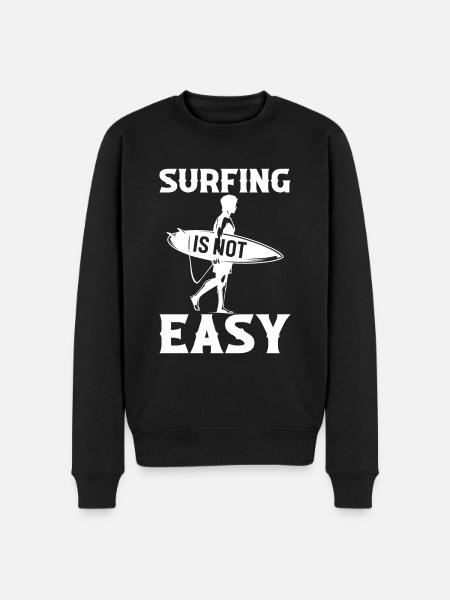 Surfing Is Not Easy - Men's Premium Organic Jumper - black