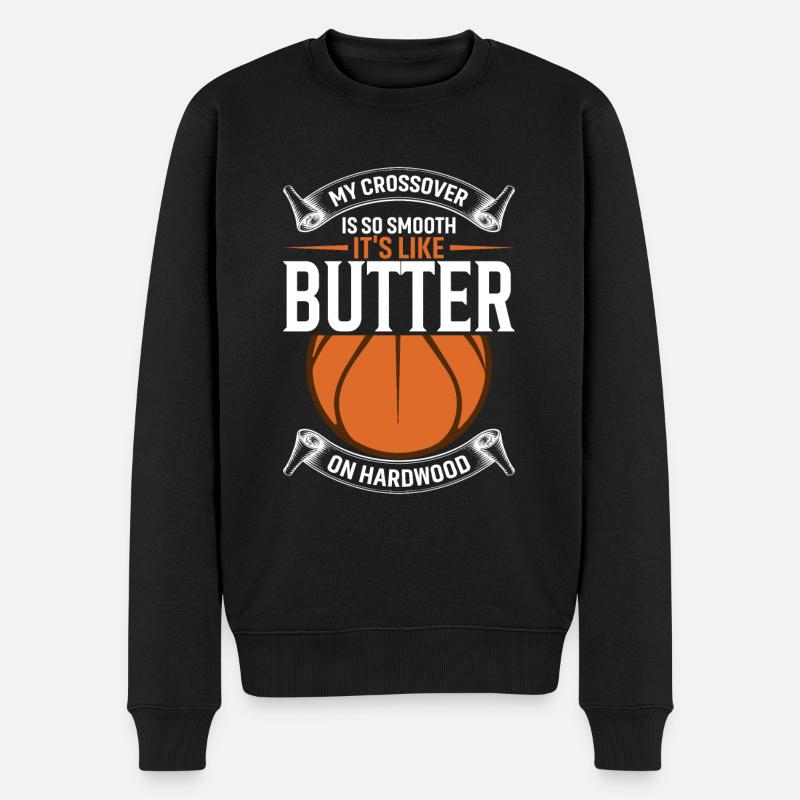 Mein Crossover ist so glatt, es ist wie Butter auf Har - Männer Premium Bio Pullover - Schwarz