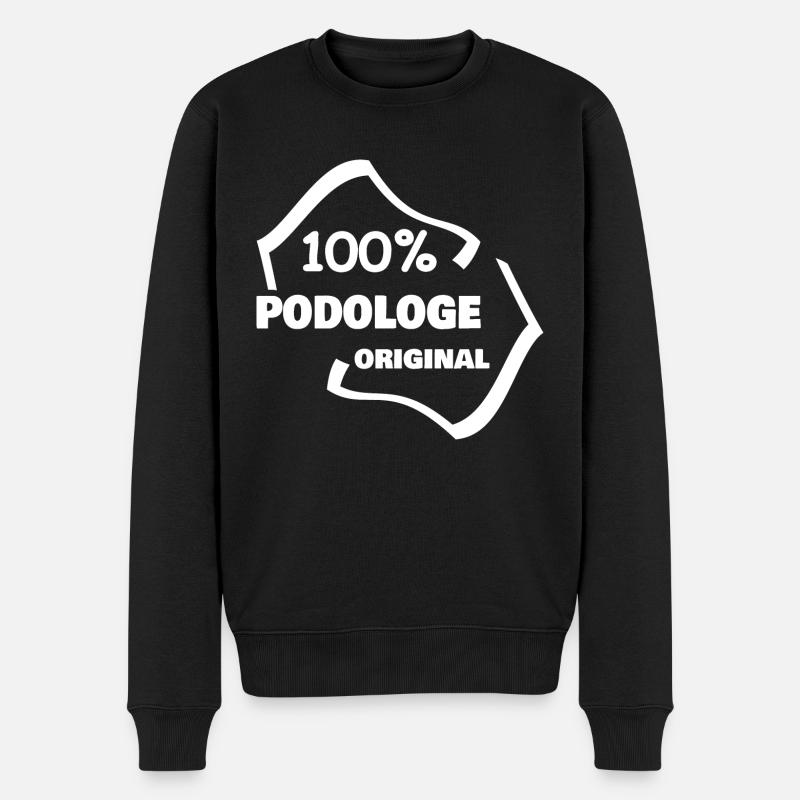 Beruf Podologe - Männer Premium Bio Pullover - Schwarz