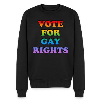 Wählt für die Rechte von Homosexuellen - Männer Premium Bio Pullover - Schwarz - Vorne - Nico (187cm)