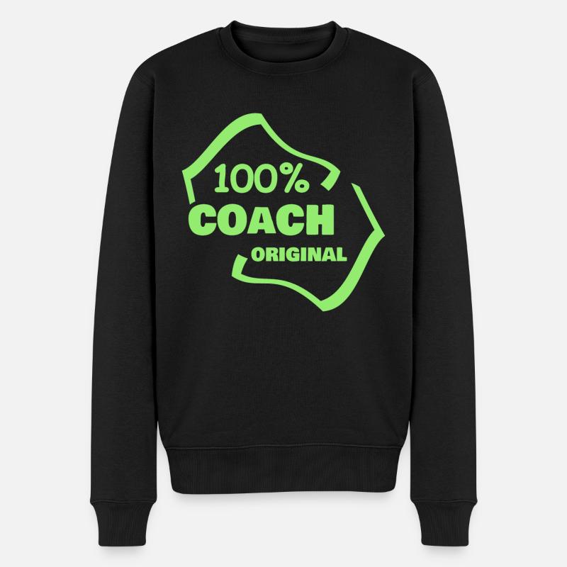 Coach als Beruf - Männer Premium Bio Pullover - Schwarz