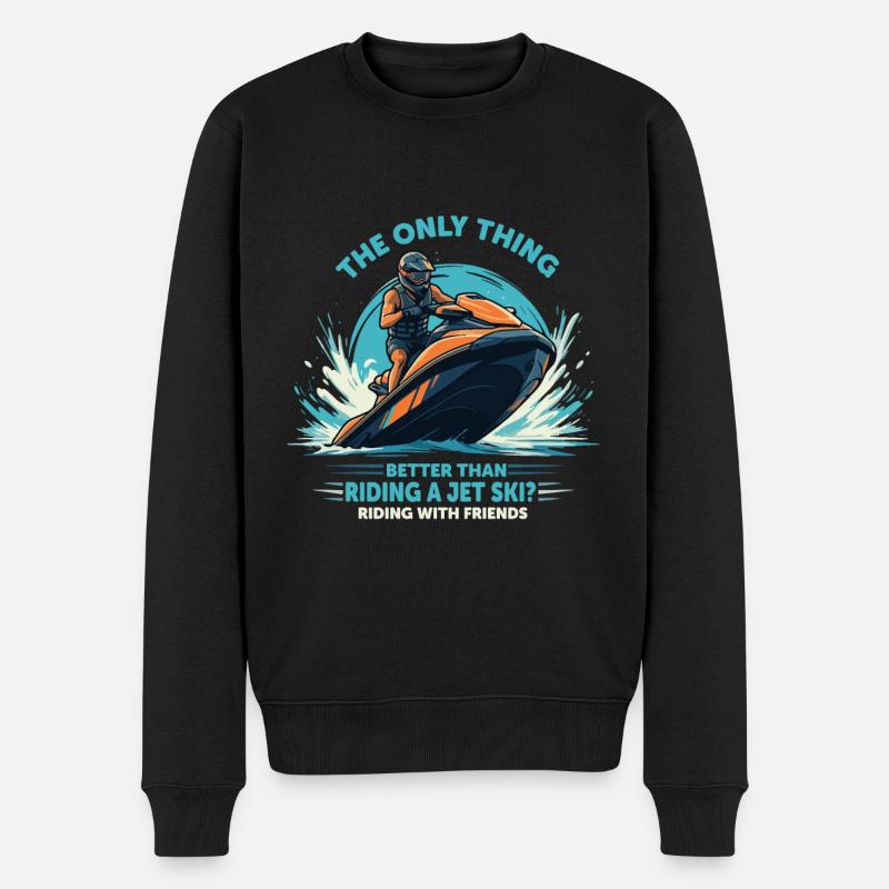 Was gibt es Schöneres, als Jetski zu fahren? Ridin - Männer Premium Bio Pullover - Schwarz