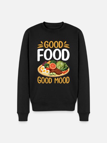 Good food = Good mood. - Men's Premium Organic Jumper - black