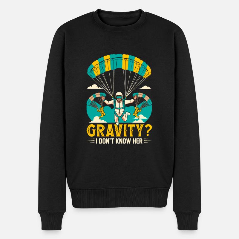 Gravité? Je ne la connais pas. - Pull Premium bio Homme - noir