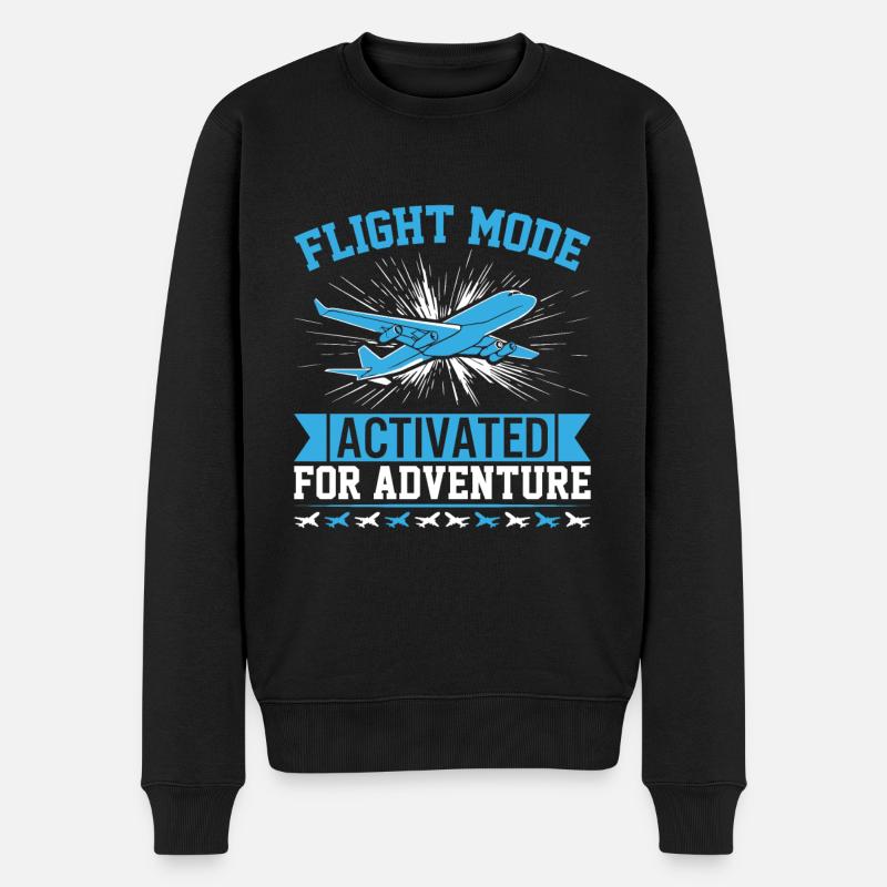 Flight mode: Activated for adventure! - Men's Premium Organic Jumper - black