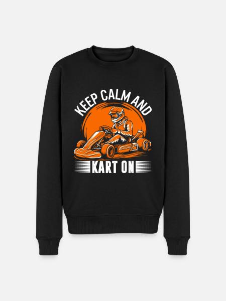 Keep calm and kart on! - Men's Premium Organic Jumper - black