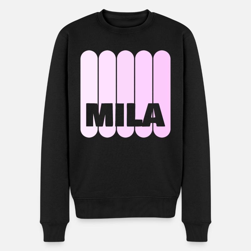Mila - Männer Premium Bio Pullover - Schwarz