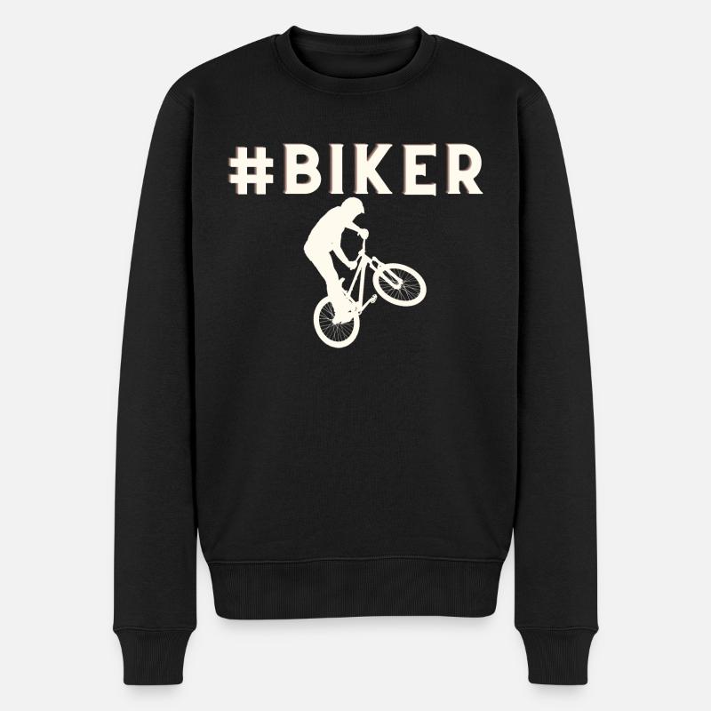 Biker - Männer Premium Bio Pullover - Schwarz
