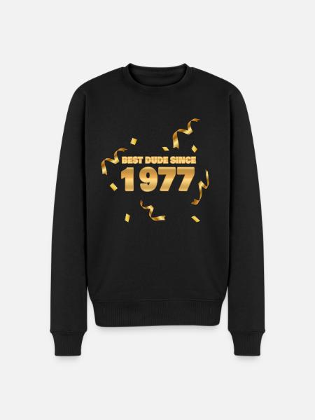 Year 1977 - Men's Premium Organic Jumper - black