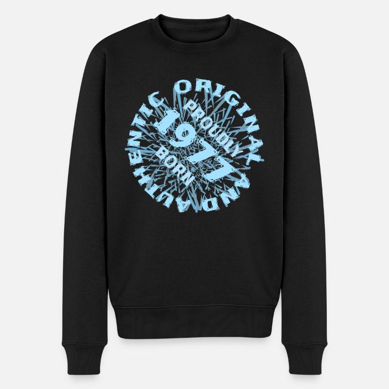 1977 - Männer Premium Bio Pullover - Schwarz