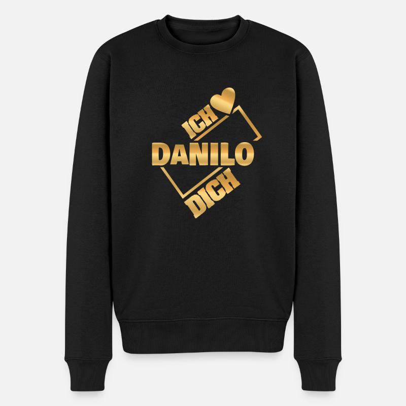 Couple Danilo - Männer Premium Bio Pullover - Schwarz