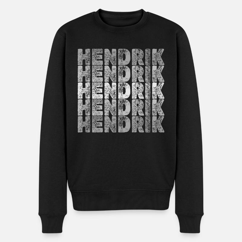 Hendrik - Männer Premium Bio Pullover - Schwarz