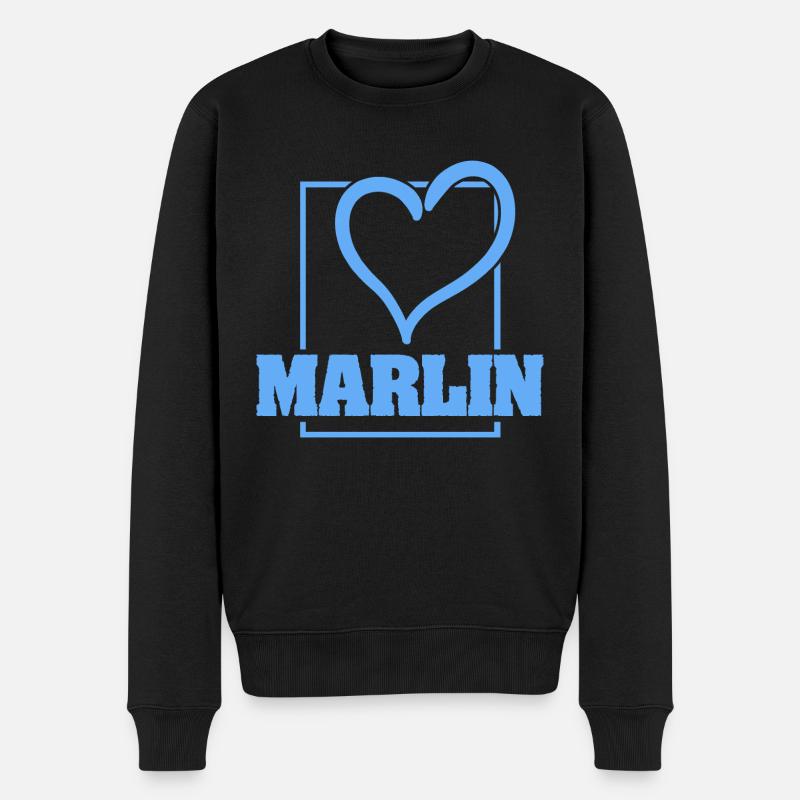 Bachelor Marlin - Männer Premium Bio Pullover - Schwarz