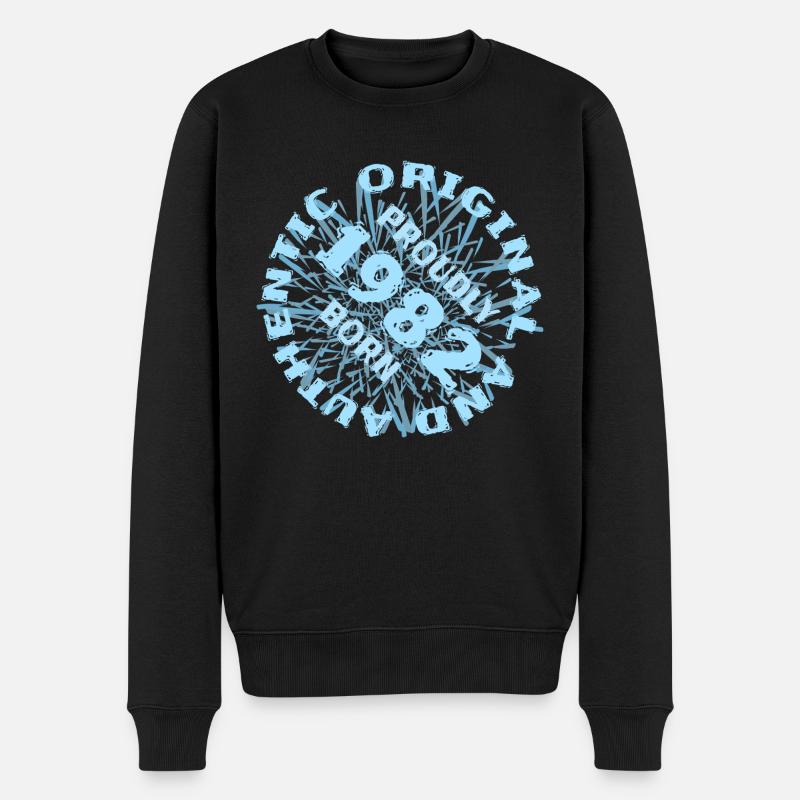 1982 - Männer Premium Bio Pullover - Schwarz