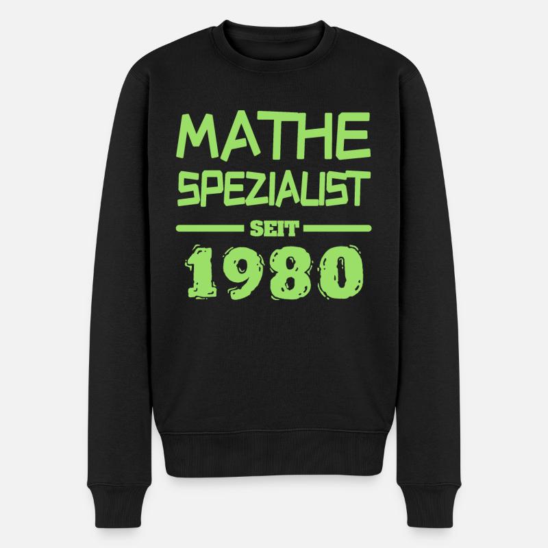 1980 - Männer Premium Bio Pullover - Schwarz