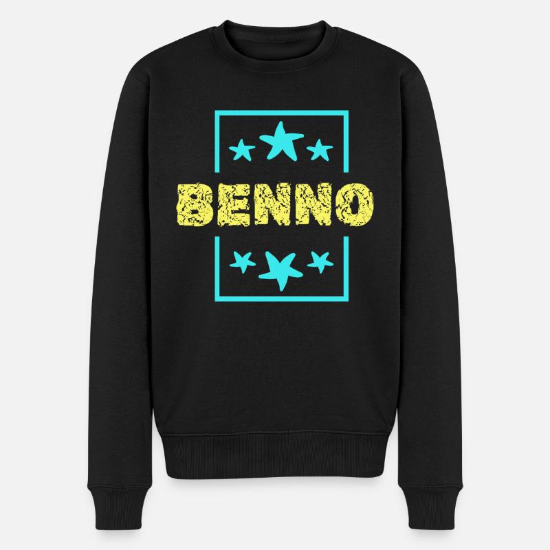 Benno als Benno - Männer Premium Bio Pullover - Schwarz