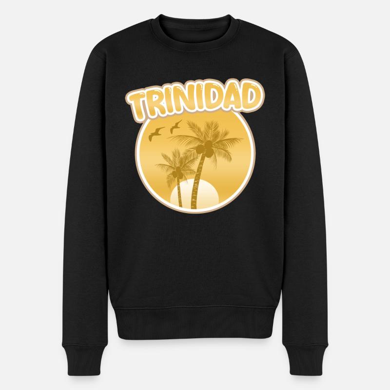 Urlaub Trinidad - Männer Premium Bio Pullover - Schwarz