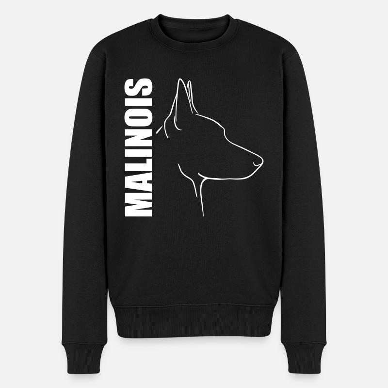 MALINOIS PROFIL Hunde Hund Hundesport Wilsigns - Männer Premium Bio Pullover - Schwarz