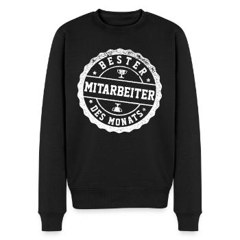 BESTER MITARBEITER DES MONATS - BESTER MITARBEITER - Männer Premium Bio Pullover - Schwarz - Vorne - Nico (187cm)