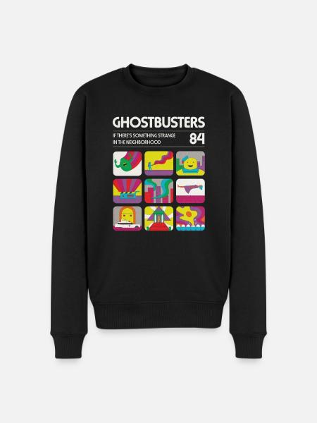 Ghostbusters Retro '84 Tiles - Men's Premium Organic Jumper - black