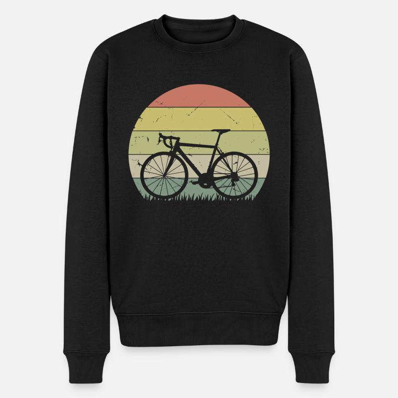 Fahrrad - Männer Premium Bio Pullover - Schwarz