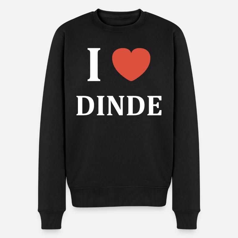 i love dinde - Pull Premium bio Homme - noir