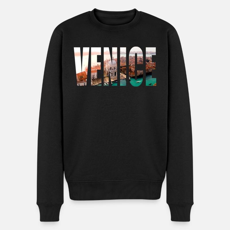 venise venise - Pull Premium bio Homme - noir