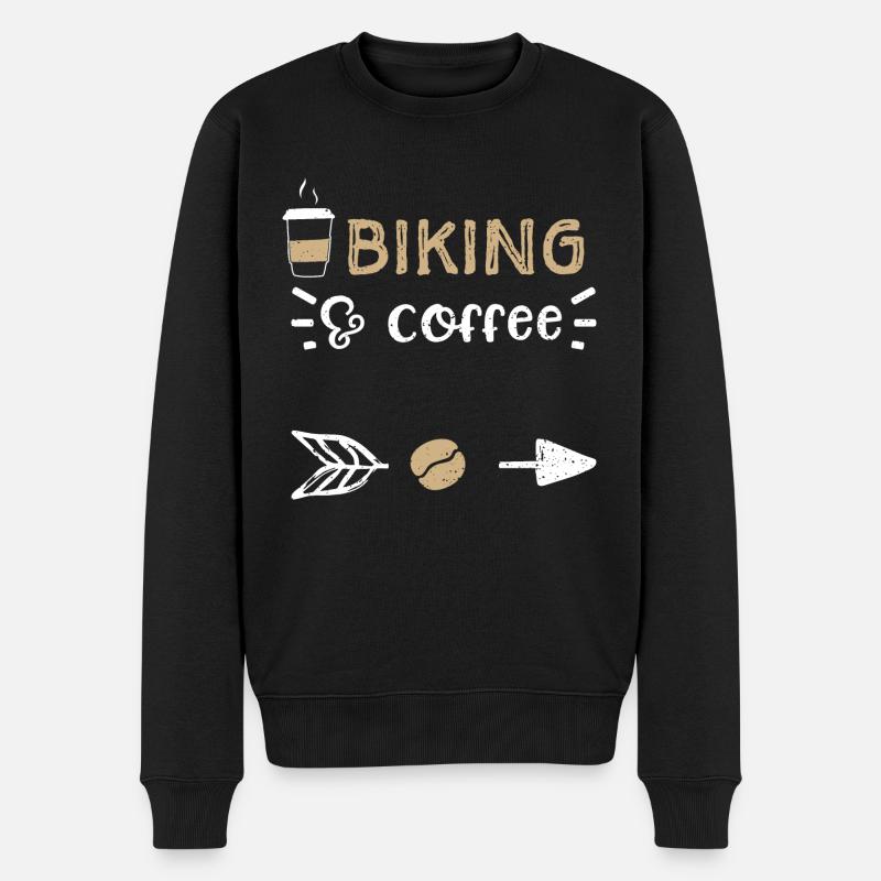 Vélo & Café - Café - Pull Premium bio Homme - noir