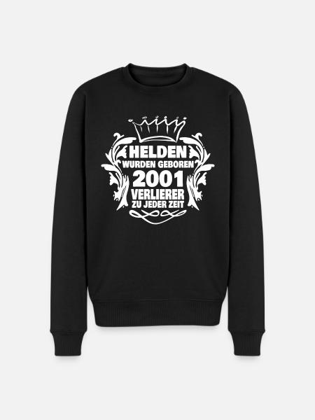 2001 - Männer Premium Bio Pullover - Schwarz