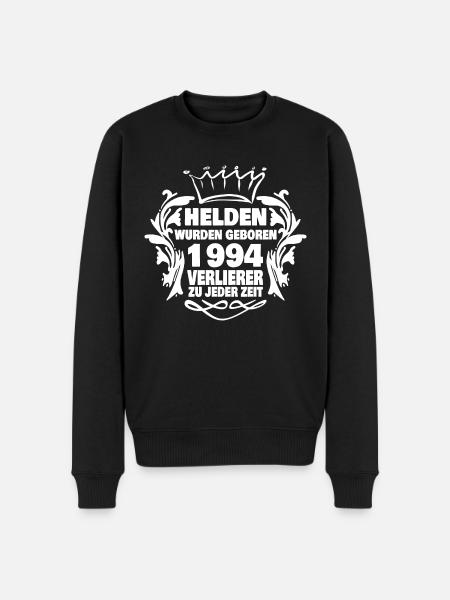 geboren 1994 - Männer Premium Bio Pullover - Schwarz