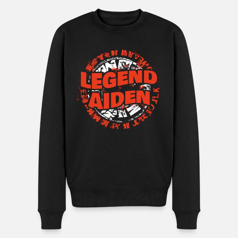 Geschenk für Aiden - Männer Premium Bio Pullover - Schwarz