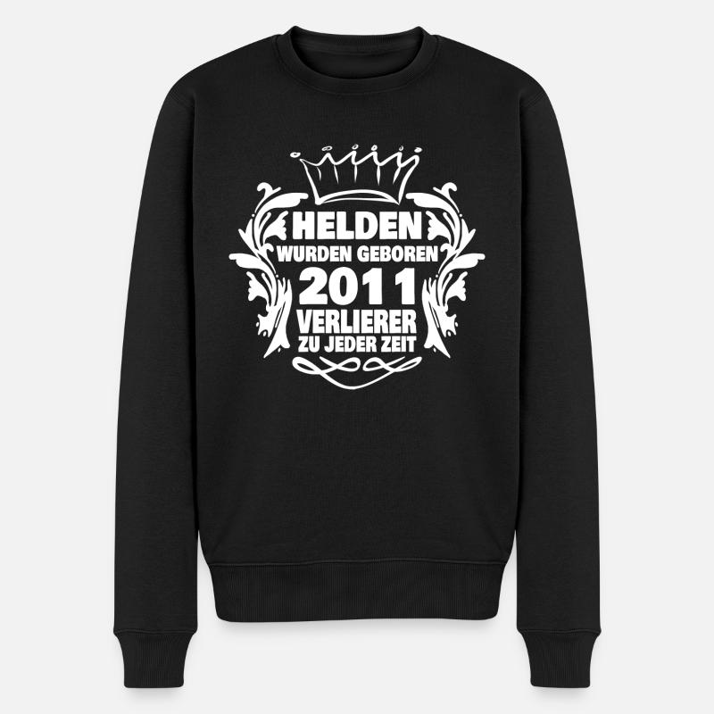 Helden 2011 - Männer Premium Bio Pullover - Schwarz