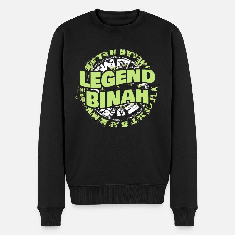 Frau Binah - Männer Premium Bio Pullover - Schwarz
