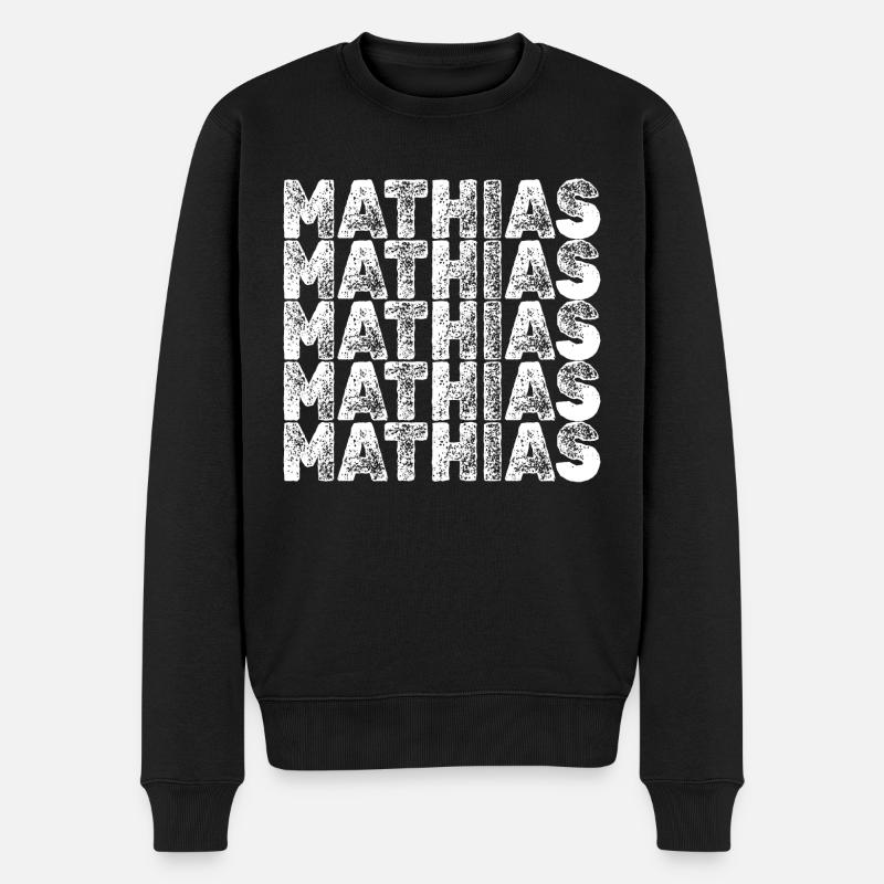 Mathias as a hero - Men's Premium Organic Jumper - black