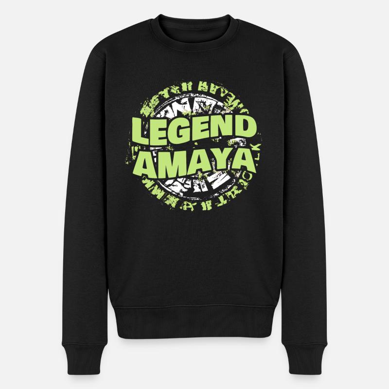 Mme Amaya - Pull Premium bio Homme - noir