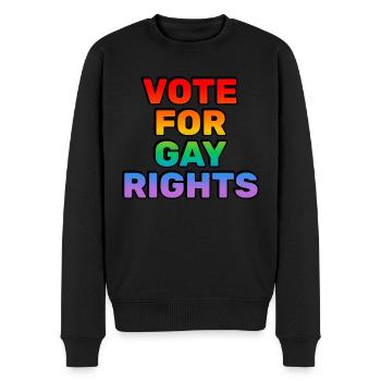 Wählt für die Rechte von Homosexuellen - Männer Premium Bio Pullover - Schwarz - Vorne - Nico (187cm)