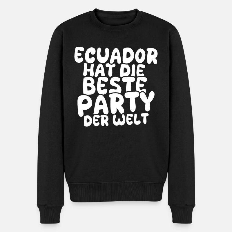 Ecuador - Männer Premium Bio Pullover - Schwarz