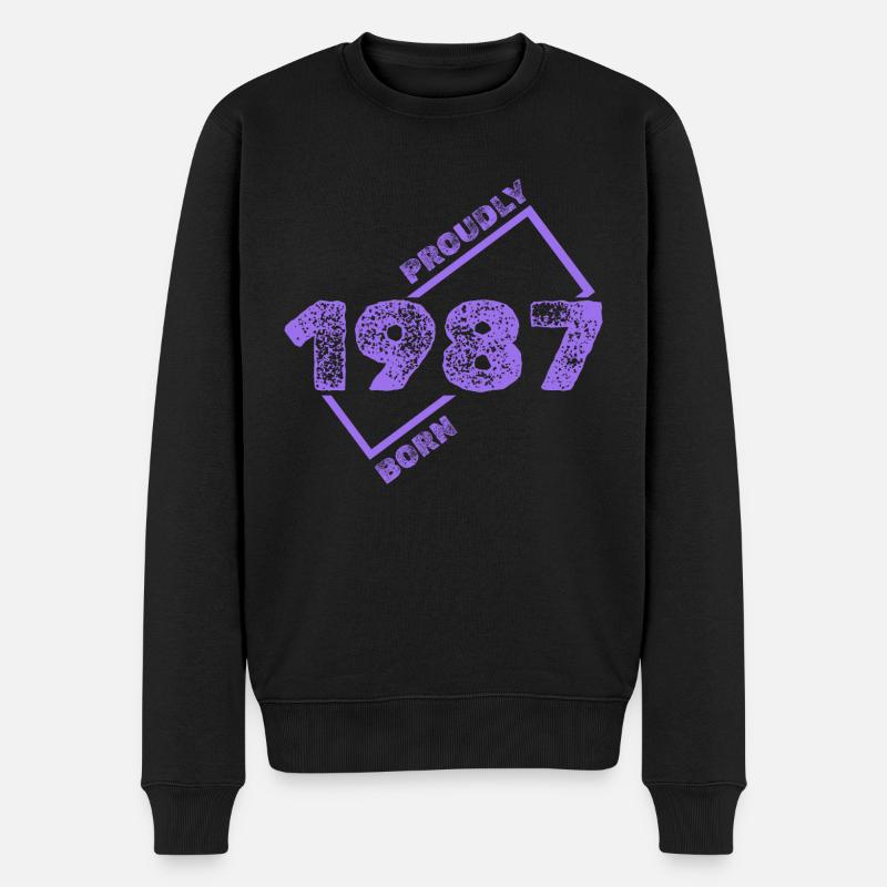 Geschenkidee 1987 - Männer Premium Bio Pullover - Schwarz