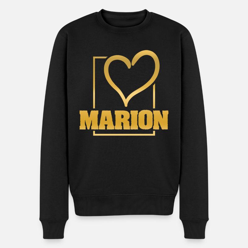 Cœur Marion - Pull Premium bio Homme - noir