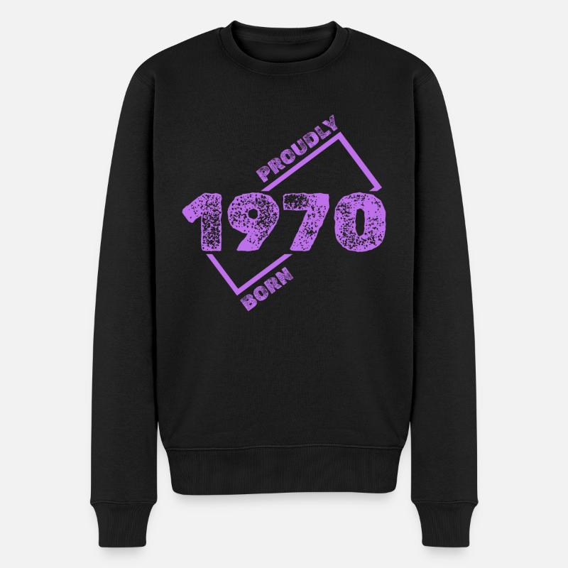 1970 1970 - Männer Premium Bio Pullover - Schwarz