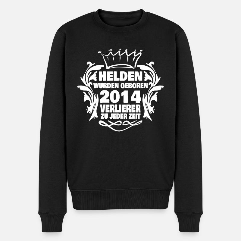Helden 2014 - Männer Premium Bio Pullover - Schwarz