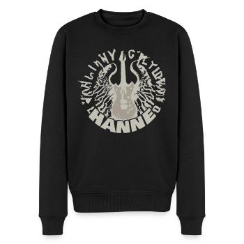 Gitarre Hanne - Männer Premium Bio Pullover - Schwarz - Vorne - Nico (187cm)
