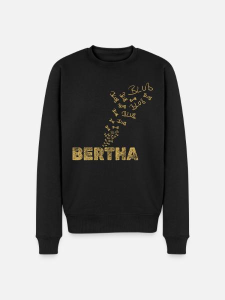 Bertha als Boot - Männer Premium Bio Pullover - Schwarz