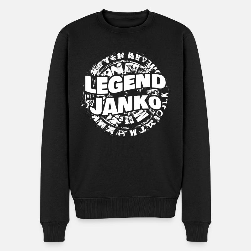 Mand Janko - Økologisk premium-sweatshirt til mænd - sort